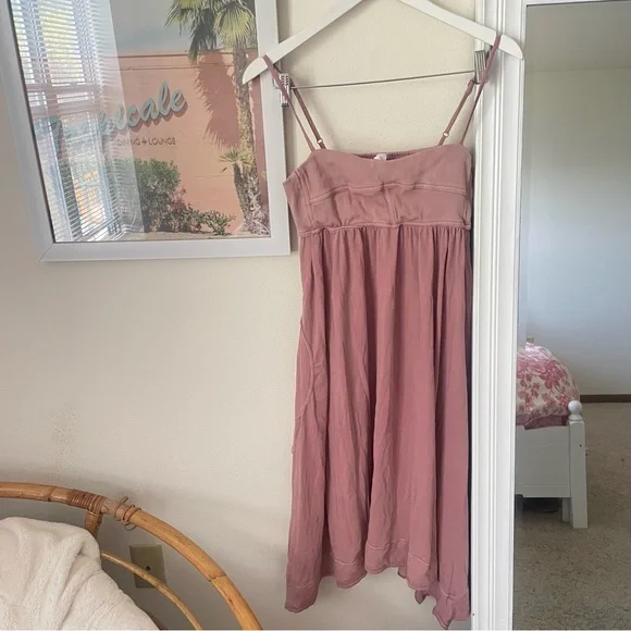 SOLD Anthropologie Daily Practice Asymmetrical A-Line Dress Mauve Small Petite - Picture 6 of 8